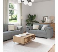 Canapé 2 Pièces Vidaxl Avec Coussins En Tissu Gris Clair