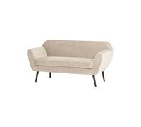 Canapé 2 places 150 cm Velours Blanc Cassé Rocco
