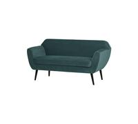 Canapé 2 places 150 cm velours bleu canard Rocco