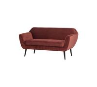 Canapé 2 places 150 cm Velours Bordeaux Rocco