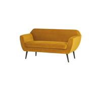 Canapé 2 places 150 cm velours ocre Rocco
