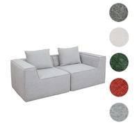Canapé 2 places/accessoires pour canapé HWC-O54, canapé 2 places Canapé lounge, modulaire Tissu/textile (300 g/m²) 63 x 194 x 97 cm gris clair