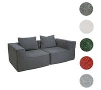 Canapé 2 places/accessoires pour canapé HWC-O54, canapé 2 places Canapé lounge, modulaire Tissu/textile (300 g/m²) 63 x 194 x 97 cm gris foncé