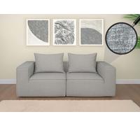 Canapé 2 places/accessoires pour canapé HWC-O54, canapé 2 places Canapé lounge, modulaire Tissu/textile (300 g/m²) 63 x 194 x 97 cm gris clair