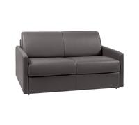 Canapé 2 places convertible express en simili CALIFE - Gris - Couchage 120 cm - Matelas 22cm