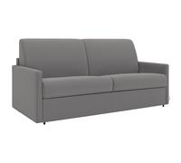 Canapé 2 Places Convertible Express en Tissu CALIFE - Gris Clair - Couchage 120 cm - Matelas 14 cm