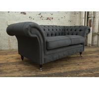 Canapé 2 places de luxe Coussin Canapé Textile Tissu Canapé Chesterfield Garniture Nouveau