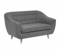 Atmosphera Canapé 2 places design rétro 150 cm Gris