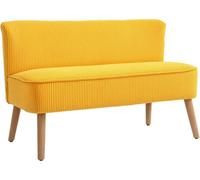 Canapé 2 places - Divan 2 places - Petit canapé - Canapé compact - Revêtement en velours et polyester