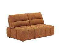 Vente-unique - Canapé 2 Places Dossier avance-Recule en Tissu texturé Terracotta APOLIU