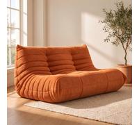 Canapé 2 Places, Fauteuil Deux Places en Velours Peluche Et Mousse À Mémoire De Forme, Pouf Ergonomique pour Adultes, Canapé De Sol Antidérapant sans Montage pour Salon, Chambre, Appartement Ou