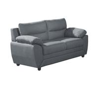Vente-unique - Canapé 2 Places en Tissu Anthracite Manoa