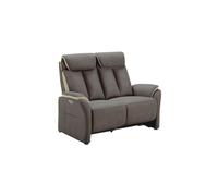 Canapé 2 places relax électrique New Nobuck gris foncé et beige - ODEON