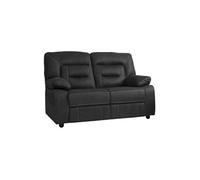 Canapé 2 places relax électrique tissu aspect peau anthracite ORTOLIS