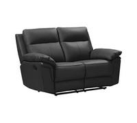 Vente-unique Canapé 2 places relax PAKITA en cuir de buffle Noir