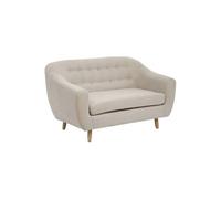 Canapé 2 places rétro - Beige lin - L 1M50 - Marque