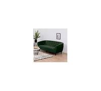 Canapé 2 places SALMA en velours vert foncé 150x84x78 cm