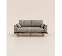 Canapé 2 places - Tissu Gris - Design et confortable - Fabriqué en France - Tediber