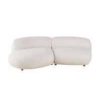Canapé 3/4 places bouclettes beiges 246x71x174cm Beige