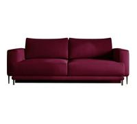 Canapé 3/4 places convertible et espace de rangement - Fushia - en tissu de qualité, DANY