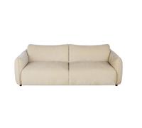 Canapé 3/4 places effet velours beige clair 220x74.5x100cm Beige