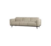 STATEMENT - Canapé 3 places en tissu velours beige L230 Beige