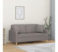 Canapé 3 places avec oreillers décoratifs noir 180 cm tissu canapé vidaXL