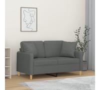 Canapé 3 places avec oreillers décoratifs noir 180 cm tissu canapé vidaXL