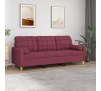 Canapé 3 places avec oreillers décoratifs taupe 180 cm tissu canapé vidaXL