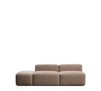 Canapé 3 places Blok avec pouf d'extrémité en chenille