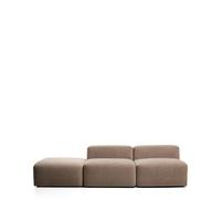 Canapé 3 places Blok avec pouf en chenille