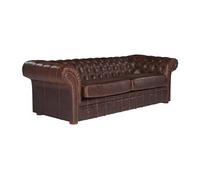 Vente-unique - Canapé 3 Places Chesterfield CLOTAIRE 100% Cuir Vieilli