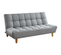 Canapé 3 places convertible clic clac en tissu gris ESTEBAN