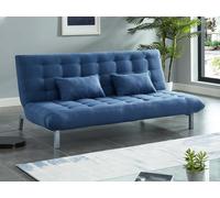 Canapé 3 places convertible clic clac en tissu HORNET - Bleu