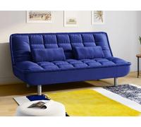 Canapé clic-clac MISHAN en tissu - Bleu - VENTE-UNIQUE - 3 places - Contemporain