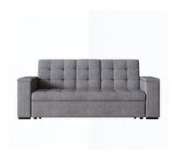 Concept Usine – Canapé convertible Noho 3 places velours côtelé gris, accoudoirs amovibles