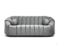 Canapé 3 places design Sidonie Velours Gris