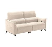 Canapé 3 places élec relax zéro gravity tissu waterproof beige - GARIOS