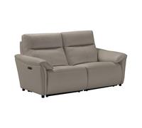 Canapé 3 places électrique relax zéro gravity cuir gris éléphant - BALCO