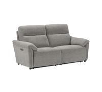 Canapé 3 places électrique relax zéro gravity tissu gris chiné - BALCO