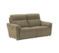 Canapé 3 places électrique relax zéro gravity tissu vert chiné - BALCO