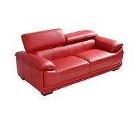 Vente-unique Canapé 3 Places en Cuir MACELO - Rouge