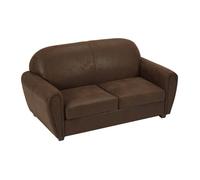Canapé 3 places en microfibre aspect cuir vieilli club VICTORY III