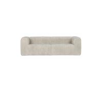 BEAN - Canapé 4 places velours gris perle L242 Gris