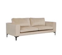 Canapé 3 Places en Velours "Bolero" 215cm Beige