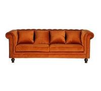 Paris prix Canapé droit velours - Orange