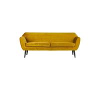 ROCCO - Canapé 2 places en velours jaune ocre L187 Ocre