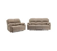 Canapé 3 places et 2 places relax en microfibre taupe BRODY