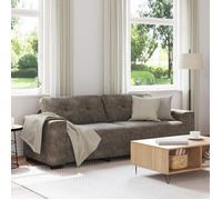 vidaXL Canapé avec Coussin Gris foncé Faux Cuir, Canapé Salon, Design Moderne, Tissu Respirant, Accoudoirs Spacieux, Cadre en Contreplaqué, Idéal pour Se Détendre