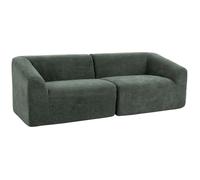 Canapé 3 places - HOMCOM - assise large, coussin à ressorts - tissu chenille - 225 x 93 x 68 cm - vert foncé